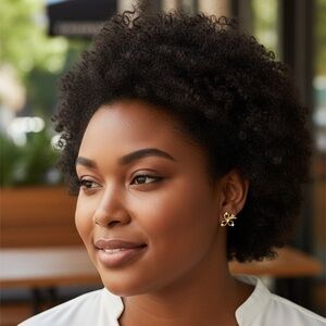 CHAREL Gold Butterfly Rhinestone Earrings